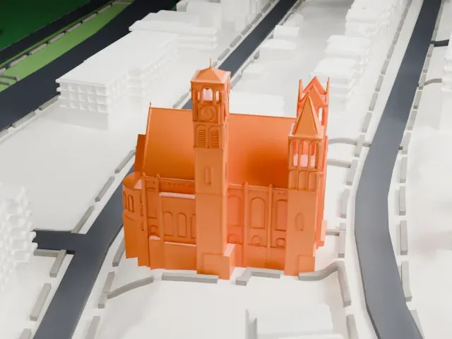 St. Peter's Church, Staten Island model, West view