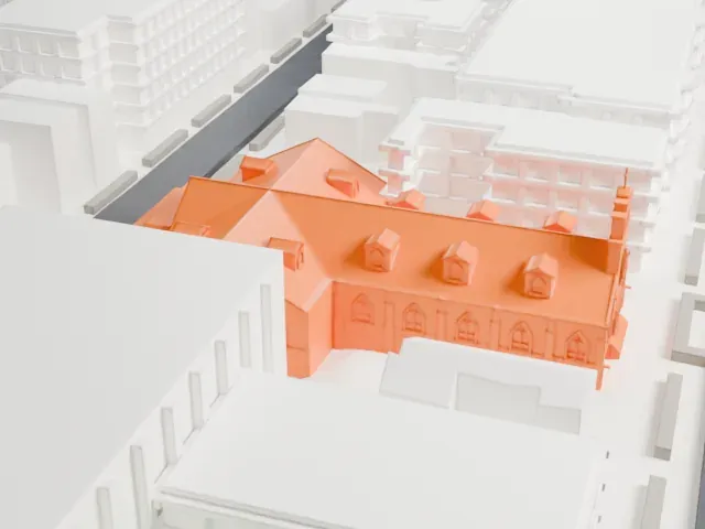 St. Philip Neri's Church, Bronx model, South view