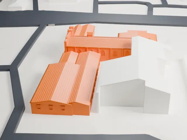 St. Philip's in the Hills model, East view