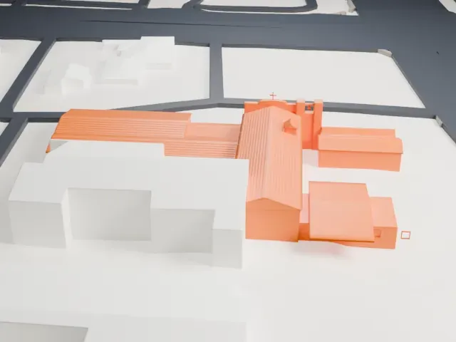 St. Philip's in the Hills model, North view