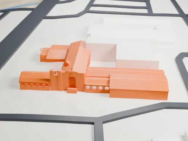 St. Philip's in the Hills model, South view