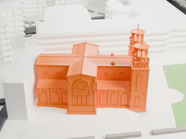 St. Raymond's Church, Bronx model, East view