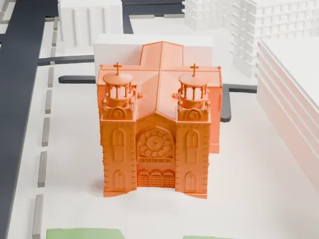 St. Raymond's Church, Bronx model, North view
