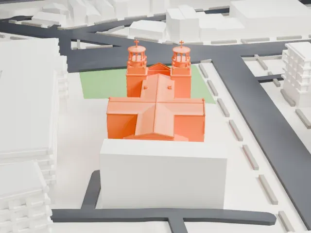 St. Raymond's Church, Bronx model, South view