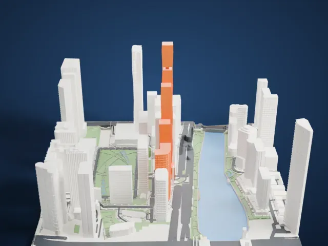 St. Regis Chicago model, East view