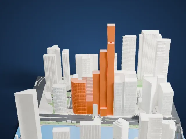 St. Regis Chicago model, North view