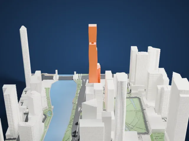 St. Regis Chicago model, West view