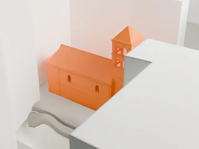 St. Rupert's Church, Vienna model, North view