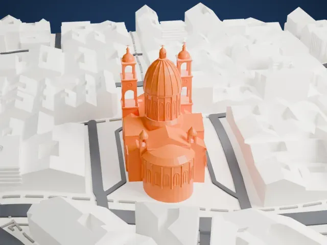 St Stephen's Basilica model, East view