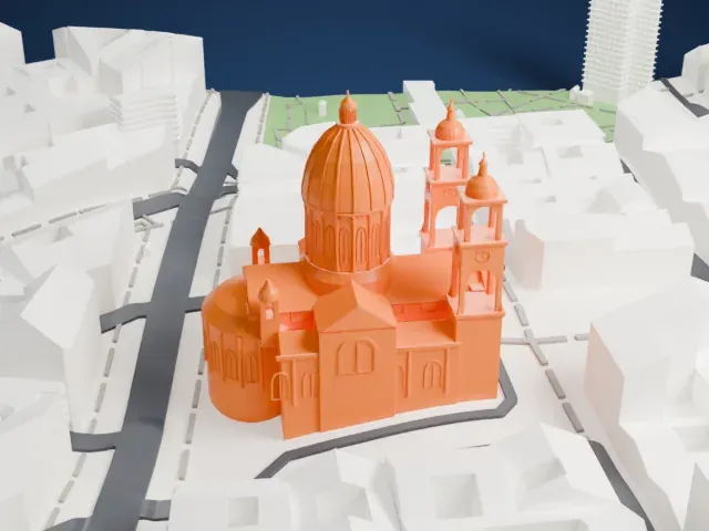 St Stephen's Basilica model, North view