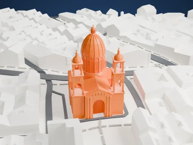 St Stephen's Basilica model, West view