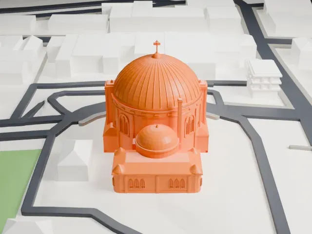 St. Teresa of Avila Cathedral model, North view
