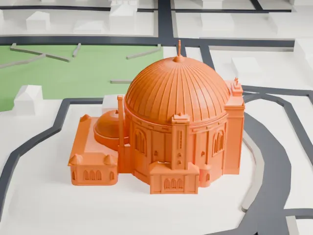 St. Teresa of Avila Cathedral model, West view