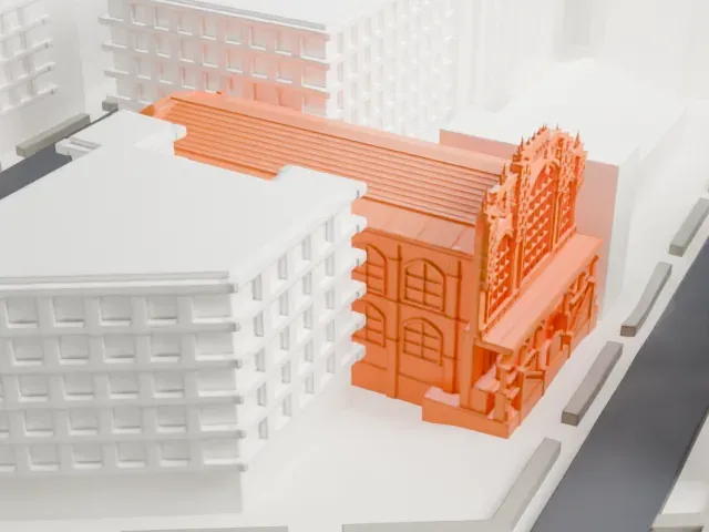 St. Thomas the Apostle Church model, East view
