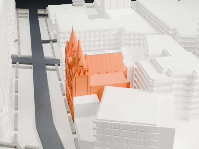 St. Veronica Church model, East view