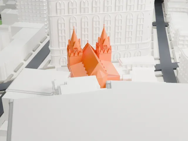 St. Veronica Church model, North view