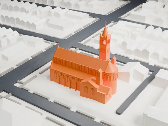 St. Vincent de Paul Catholic Church, Bayonne model, North view