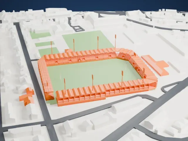 Stade Aimé Giral model, East view