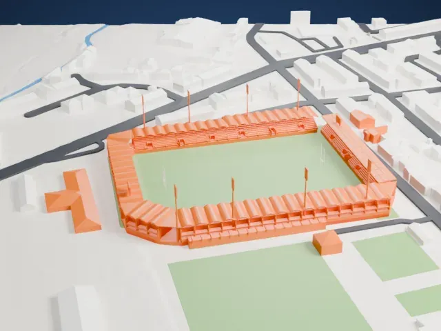 Stade Aimé Giral model, West view