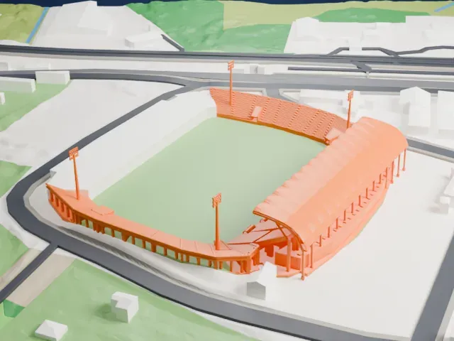 Stade Armand-Cesari model, East view