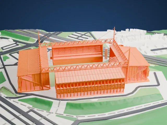 Stade Bollaert-Delelis model, North view