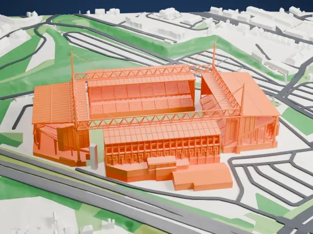 Stade Bollaert-Delelis model, South view