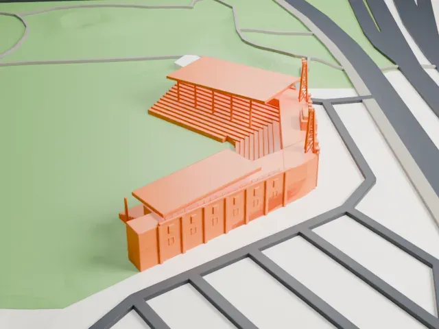 Stade Canac model, East view
