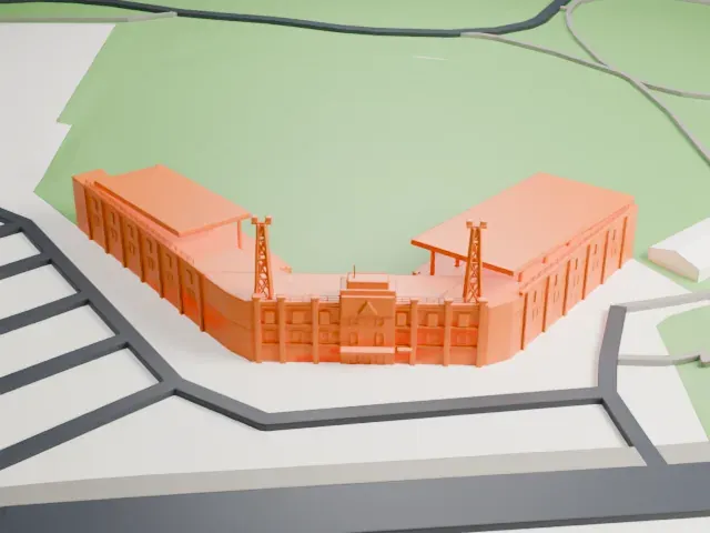 Stade Canac model, North view