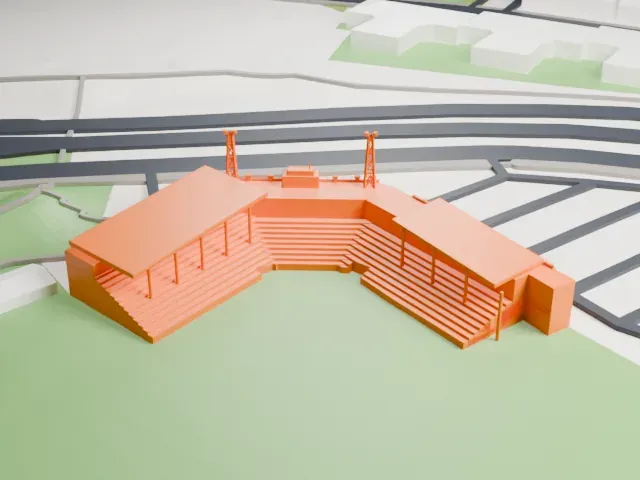 Stade Canac model, South view