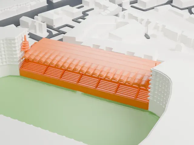 Stade Chaban-Delmas model, West view