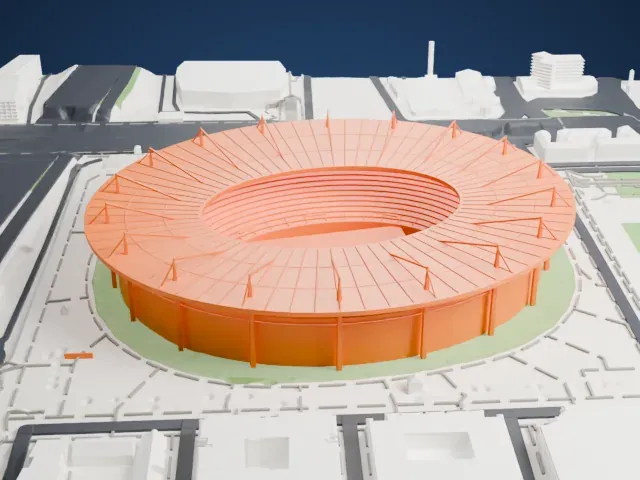 Stade de France model, East view