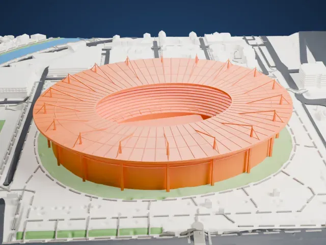 Stade de France model, West view