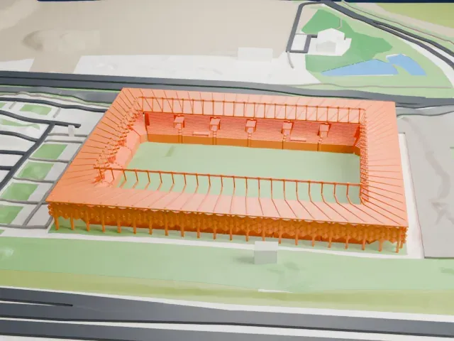 Stade de Luxembourg model, North view