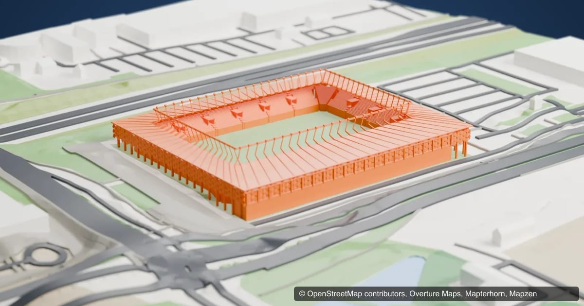 Stade de Luxembourg in a 3D-Printed City Model | Mini Skyline