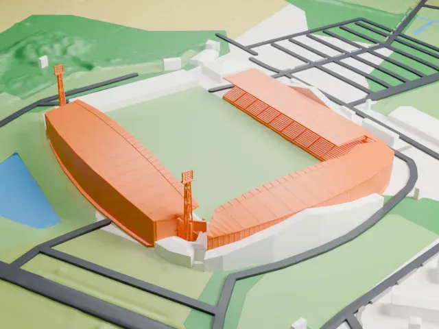 Stade du Hameau model, North view