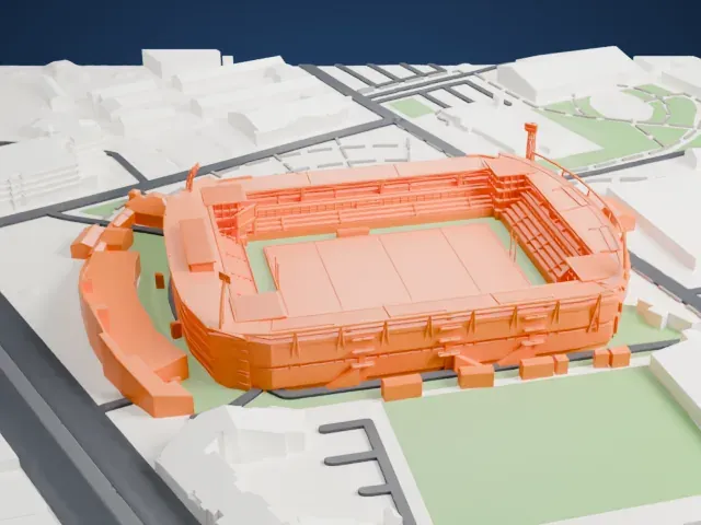 Stade Marcel-Michelin model, East view