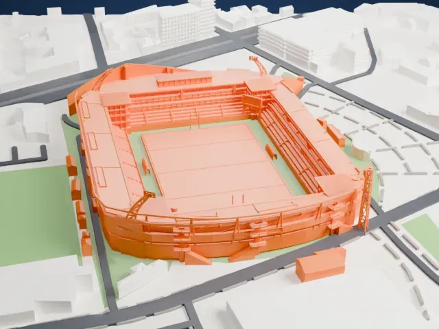 Stade Marcel-Michelin model, North view