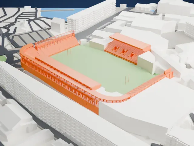 Stade Mayol model, East view