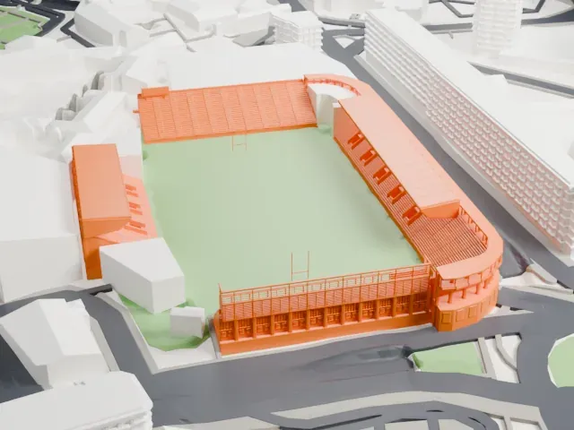 Stade Mayol model, West view