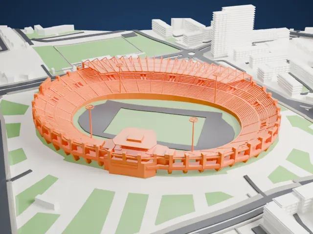 Stade Mohammed V model, East view