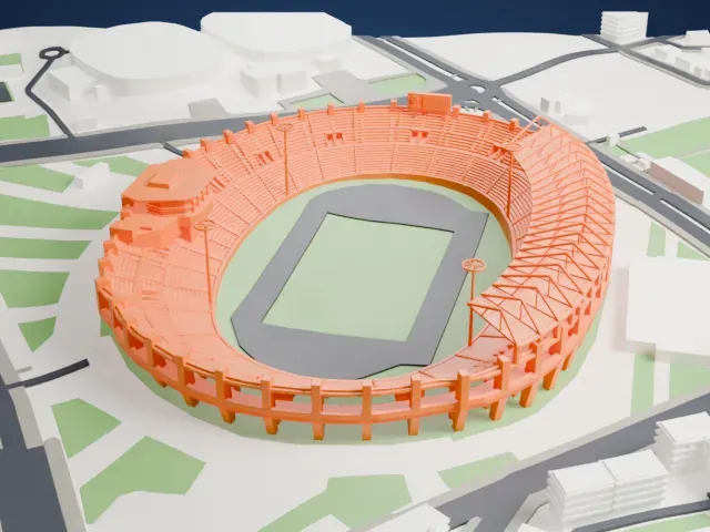 Stade Mohammed V model, North view