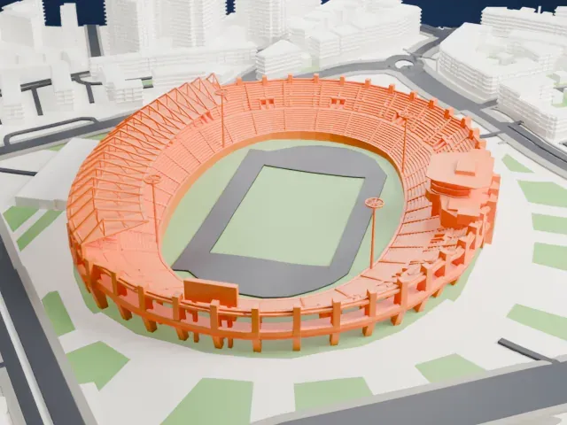 Stade Mohammed V model, South view