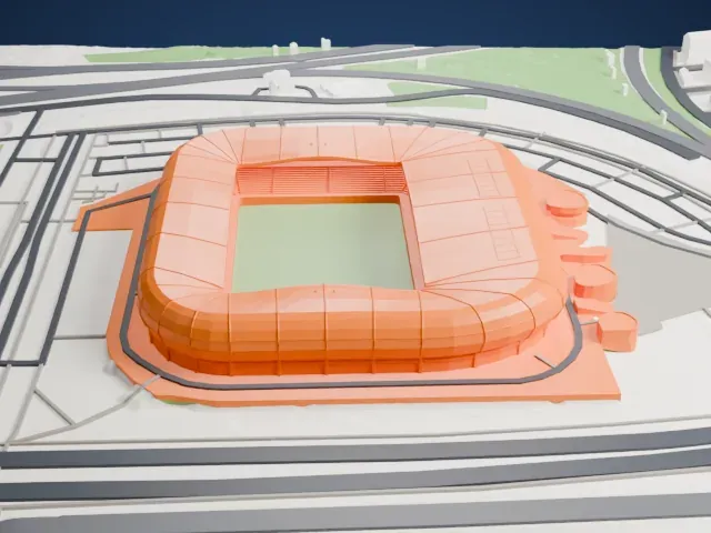 Stade Océane model, North view