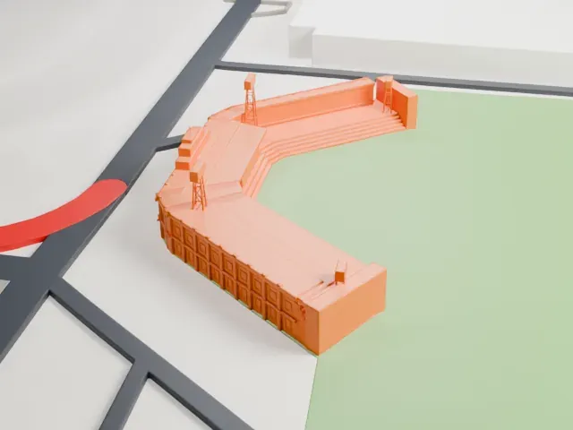 Stade Quillorama model, East view