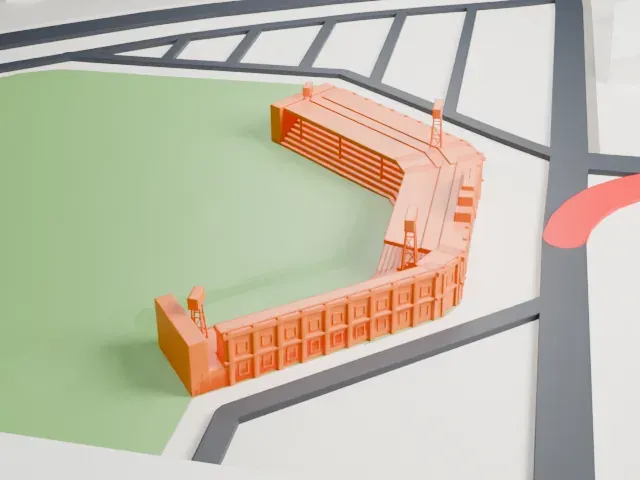 Stade Quillorama model, West view