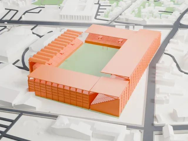 Stade Raymond Kopa model, East view
