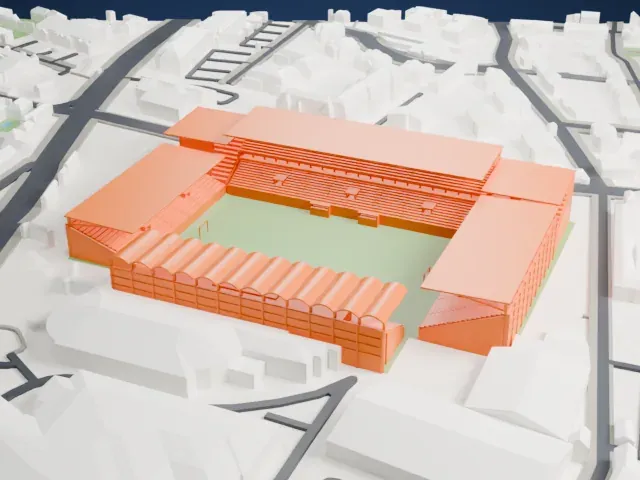 Stade Raymond Kopa model, South view