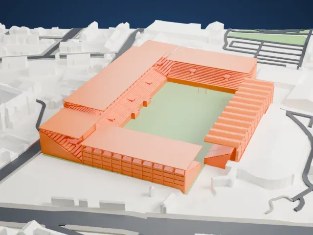 Stade Raymond Kopa model, West view