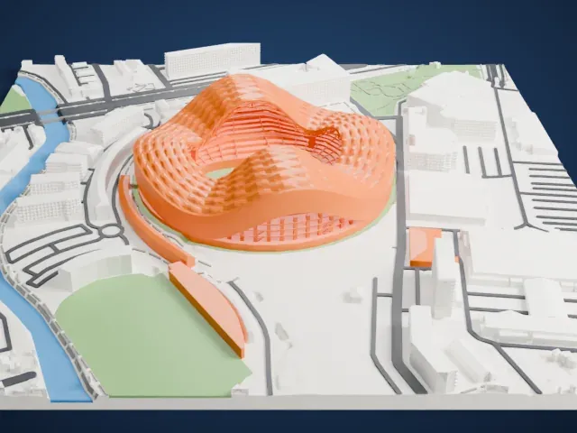 Stade Vélodrome model, East view