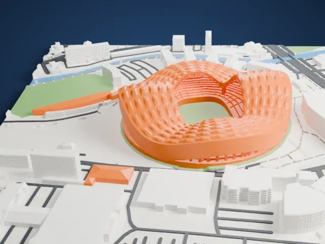 Stade Vélodrome model, North view